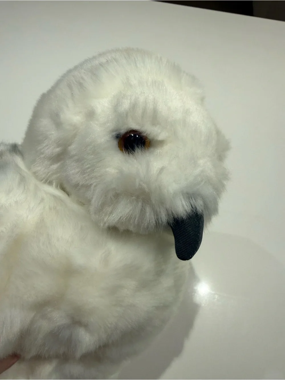 Wizarding World Snowy Owl “Hedwig” Plush - White, Black and Gray